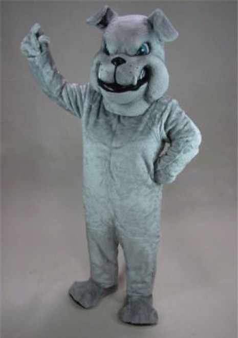 Grey Bulldog Mascot Costume