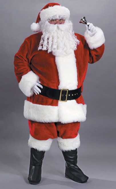 Adult Premium Plush Red Santa Suit Costume