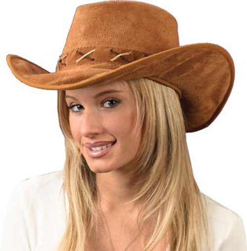 Suede Cowboy Costume Hat
