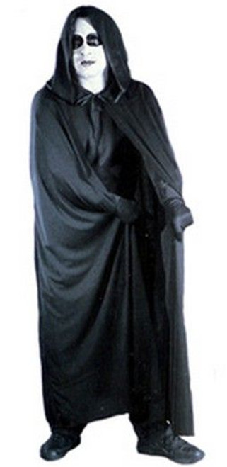 Adult 68" Black Hooded Cape