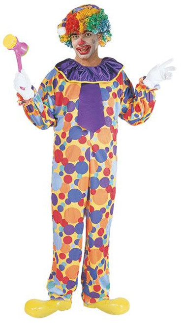 Adult Multi-Colored Clown Costume