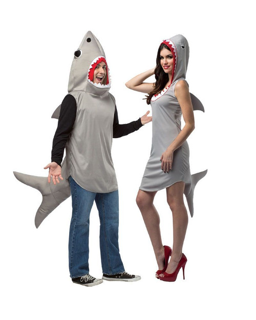 Sand Shark and Shark Dress Couples Costume