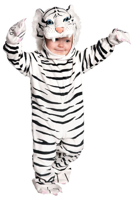 Toddler Plush White Tiger Costume