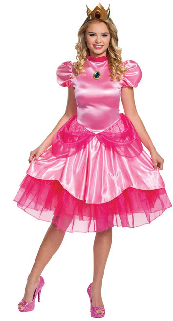 Women's Plus Size Princess Peach Deluxe Costume