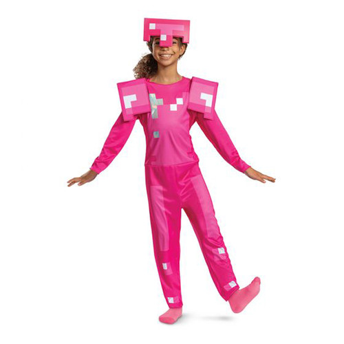 Girl Minecraft Pink Armor Costume