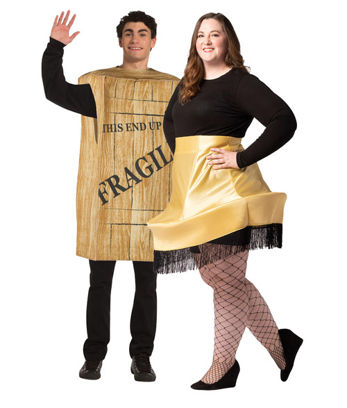 Adult Leg Lamp and Crate Costume Set