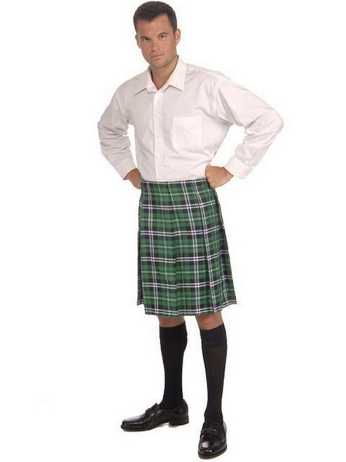 Adult Green Plaid Kilt Costume