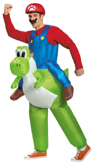 Adult Mario Riding Yoshi Costume