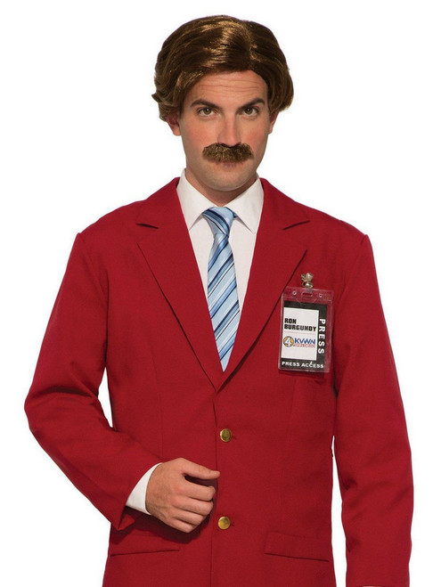 Anchorman Wig and Moustache Costume Accessories