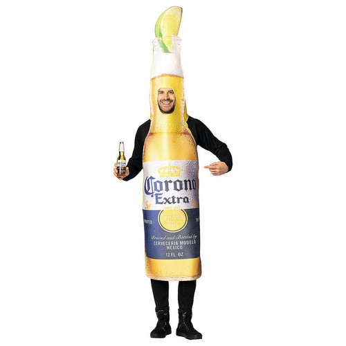 Adult Corona Extra Bottle with Lime Costume
