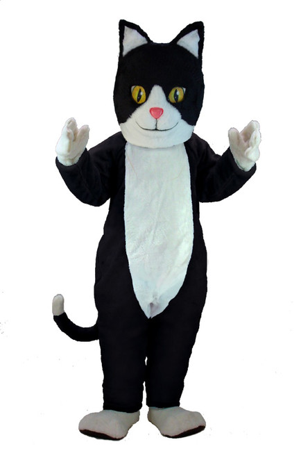 Thermo-lite Black & White Cat Mascot Costume