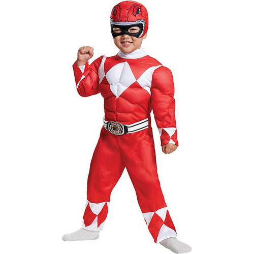 Baby Boys Muscle Chest Power Rangers Red Ranger Costume