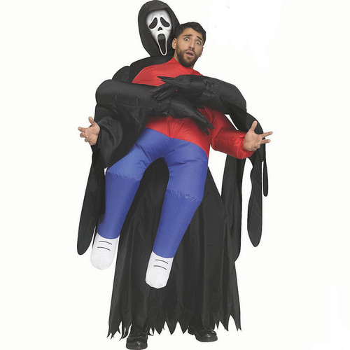 Adult Scream Ghost Face Piggyback Inflatable Costume