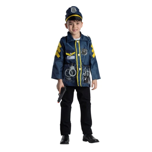 Kids Police Officer Costume - Ages 3-7