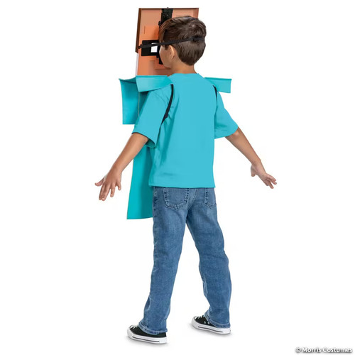 Kids Light-Up Minecraft Steve Costume Kit