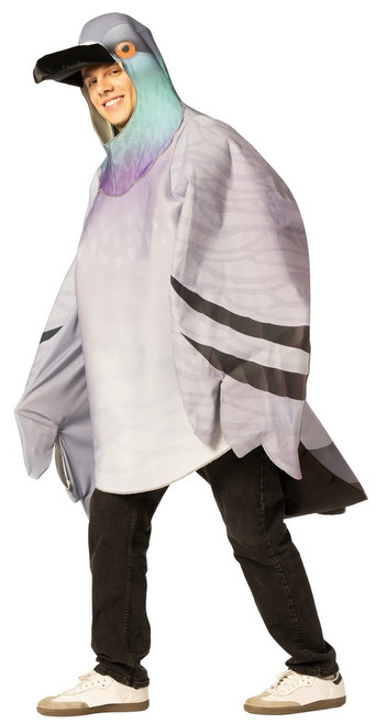 Adult Gray Pigeon Long-Sleeved Tunic Costume