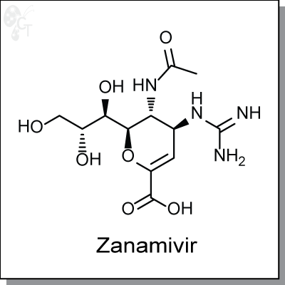 Zanamivir, 400x400px, png