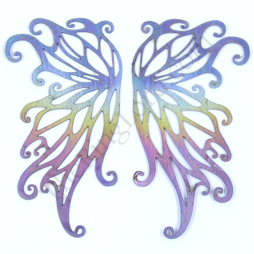 Titanium Pixie Wings - Rainbow Anodized | The Ring Lord