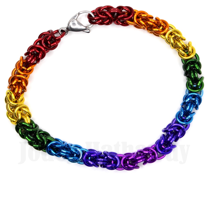 Jodey Byzantine Rainbow Bracelet 18G 5/32 | The Ring Lord