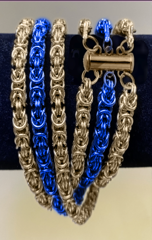 Tri Byzantine Bracelet Kit - DIY Chainmail Jewelry | The Ring Lord