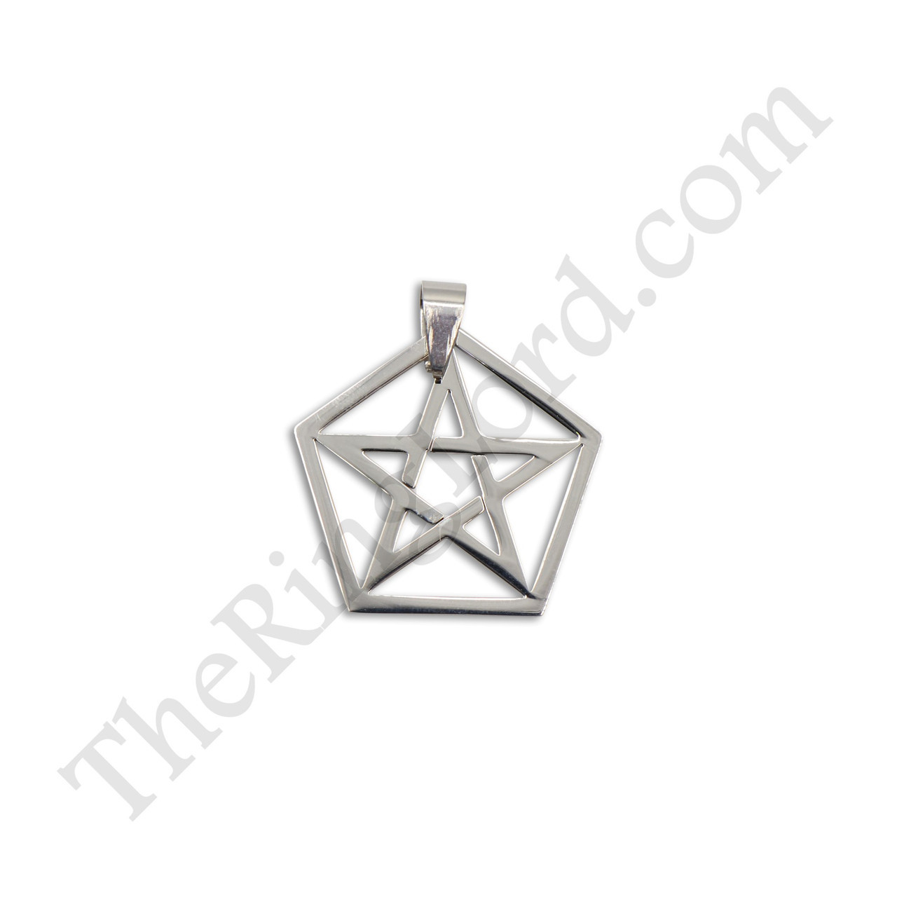 PeterStone: Scrollwork Pentacle RingUSA7 PeterStone: Scrollwork 