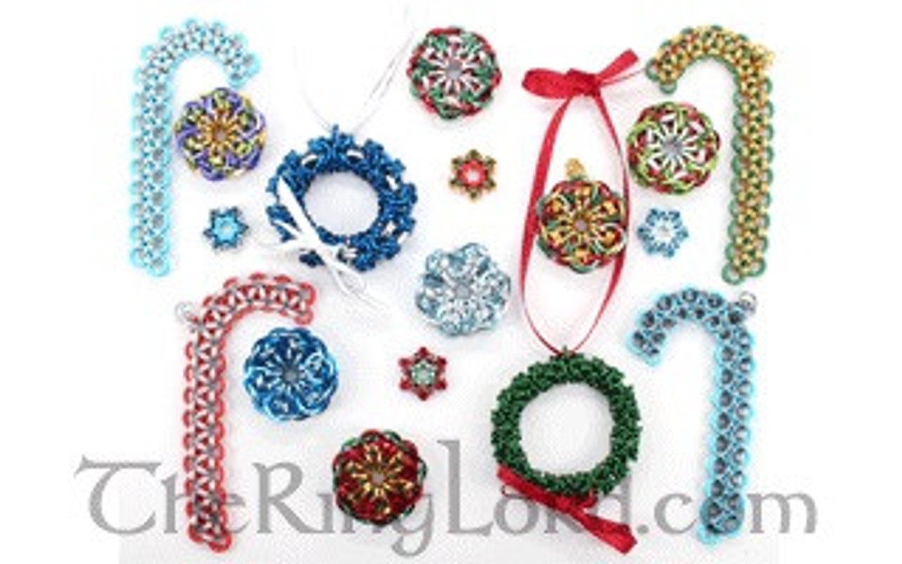 Enameled Small Snowflake Ornaments