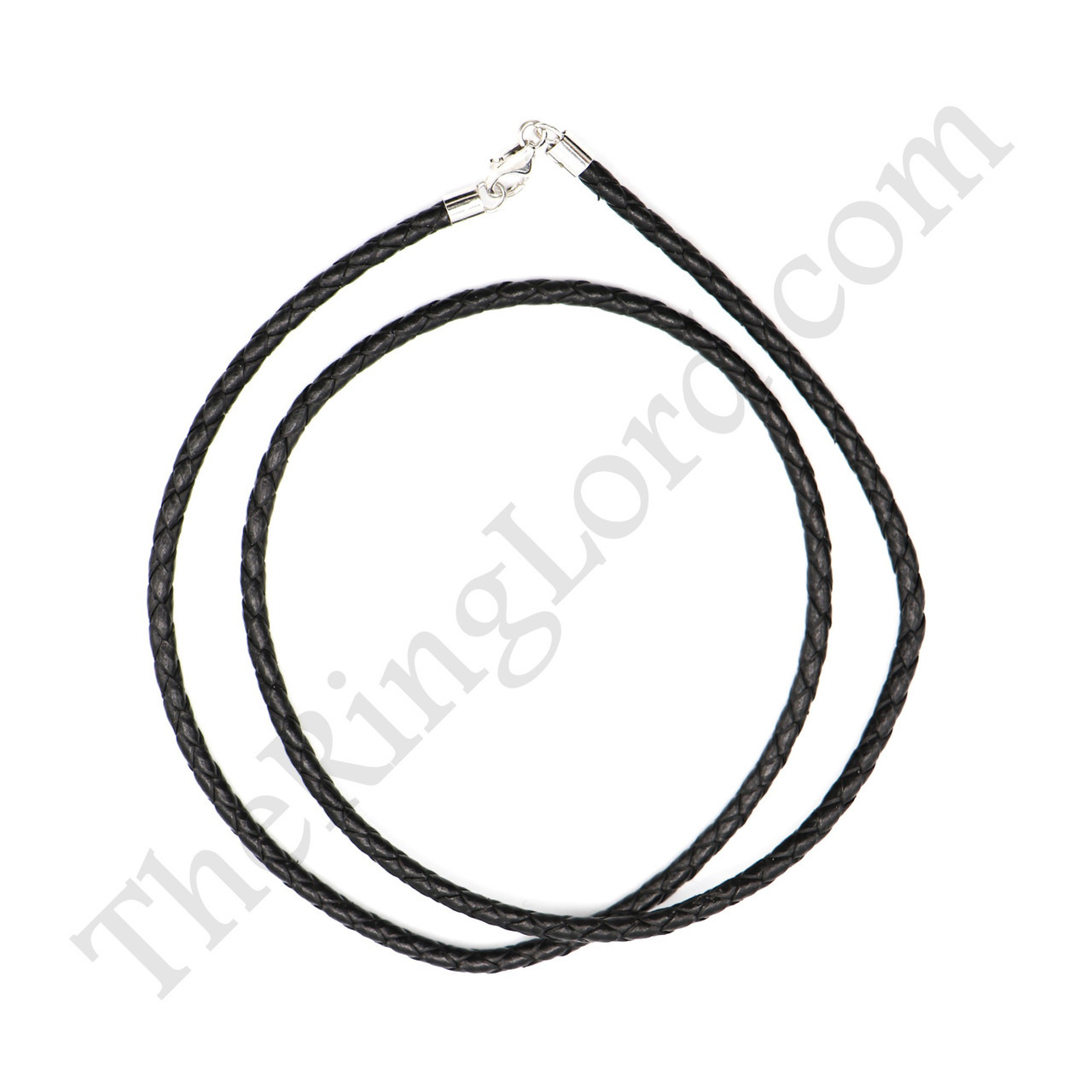 20'' Leather Necklace Cord - 18 Braided Leather Necklace Cord with  Stainless Steel Clasp