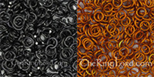 Anodized Aluminum Byzantine Kits 16g 7/32'' Black + Orange