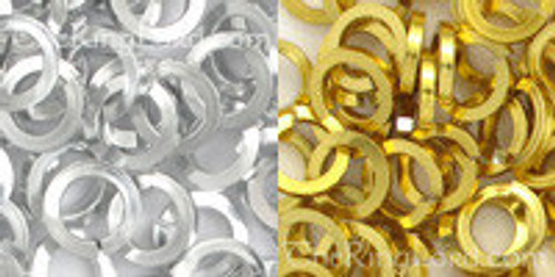 Square Anodized Aluminum Byzantine Kits 16g 1/4'' Silver + Gold