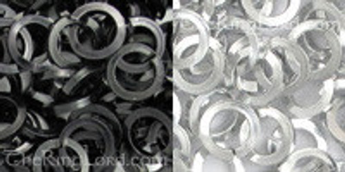 Square Anodized Aluminum Byzantine Kits 16g 1/4'' Black + Silver