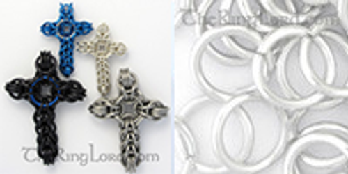 Persian Celtic Cross 1.75'' - Anodized Aluminum - Bright Silver