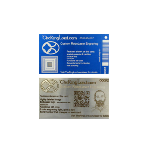 Sample Lasered Business Card