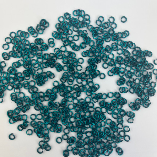 Anodized Aluminum - Dark Teal - 20ga 0.098" ID - 0.162" OD - Saw Cut