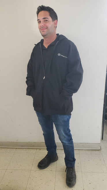 Black Zipper Hoodie - The Ring Lord Brand