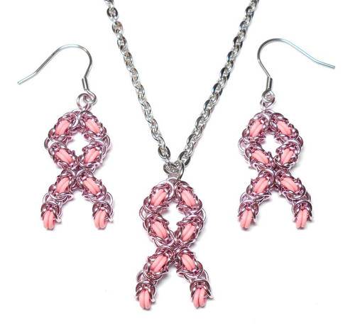 Hope Pendant and Earrings - Orange