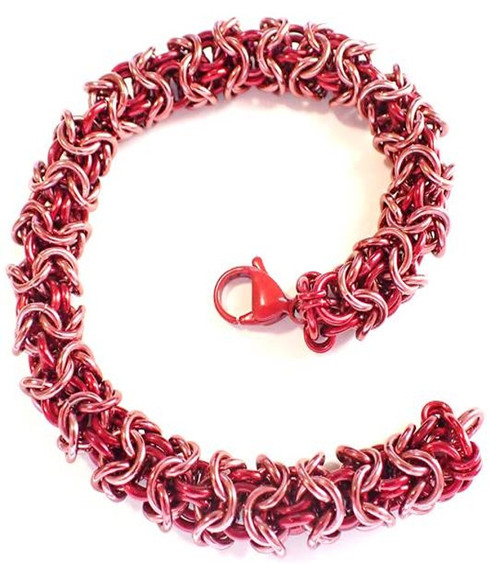 Turkish Round Bracelet - Cranberry and Red