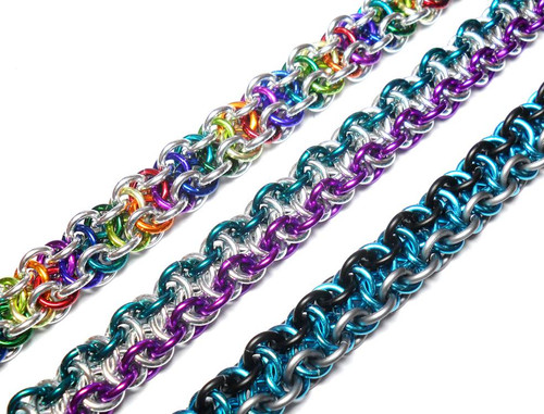 Vipera Berus Bracelet - Bright Aluminum/Teal/Violet