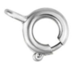 Stainless Steel & Brass Plated Spring Ring Clasps -  6mm - Sold Individually