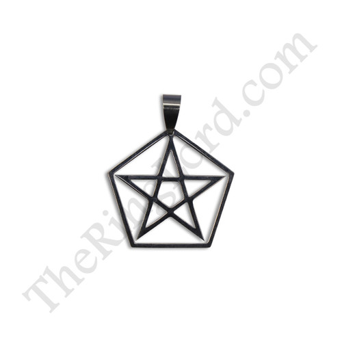 Black Stainless Steel Pentacle