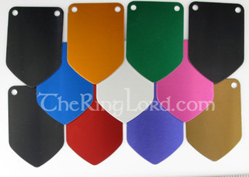 Anodized Aluminum - Shield Shaped Scale - Sold by the bag of 25