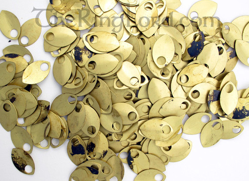 Brass Plated Mild Steel - Small Scales - Sold by the bag of 100