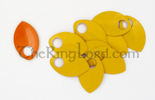 Yellow Painted Aluminum - Medium Scales - Sold by the bag of 100