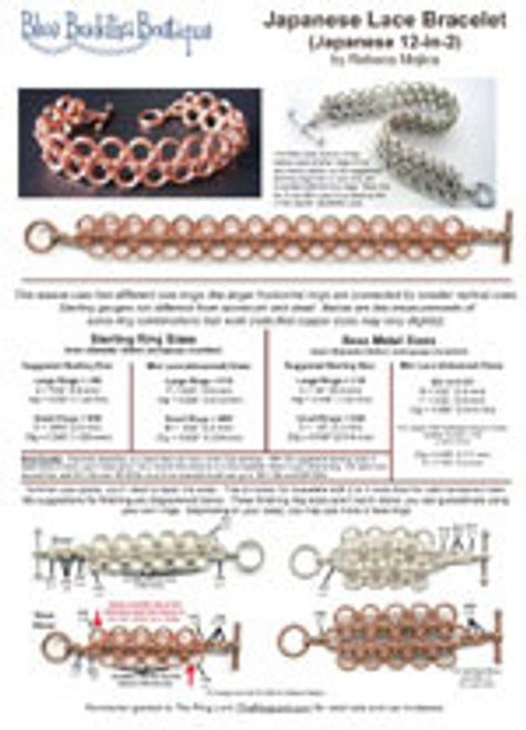 Japanese Lace (12in2) Bracelet Instructions