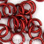 Anodized Aluminum Byzantine Kits 18g 5/32'' Silver + Red