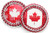 2'' Wrapped Tag Broach + Pendant Kits for Canada Day and July 4th - Canada Flag - Matte