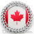 Large Lasered Anodized Aluminum Tags - 1.5'' diameter - Canada Flag