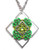 Patchwork Pendant - Green and Lime