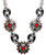 Glam Punk Necklace - Red Crystals