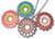Daisy Medallion - Plum and Peach