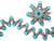 Barbed Wire Beads Bracelet and Pendant - Teal